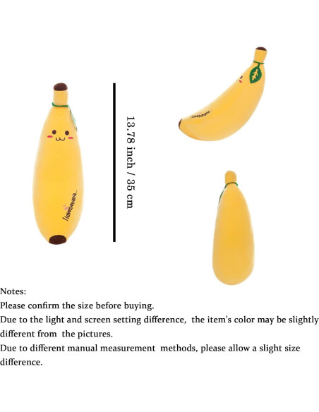 Almohada de Pluche Plátano Zhidiloveyou 34.8 cm Suave