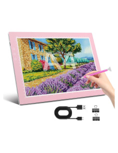 Caja de Luz ZEXALIGHT A4 Rosa con 8 Niveles y 3 Modos