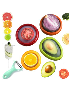 Juego de 4 Contenedores de Silicona Zyphora para Frutas y Verduras