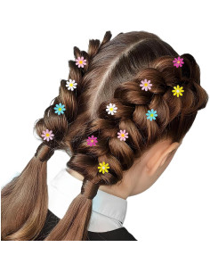 Pinchos de Oveja Rosa 24PCS Clips de Pelo Flor Antideslizantes 2