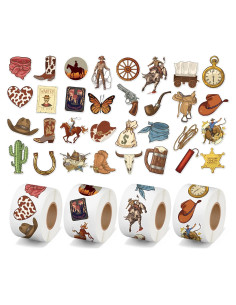 Calcomanías Vaquero Occidental CNhoqc - 2000 Piezas Multicolor