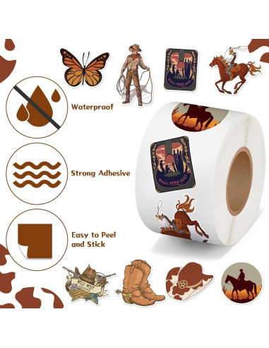 Calcomanías Vaquero Occidental CNhoqc - 2000 Piezas Multicolor