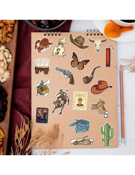 Calcomanías Vaquero Occidental CNhoqc - 2000 Piezas Multicolor