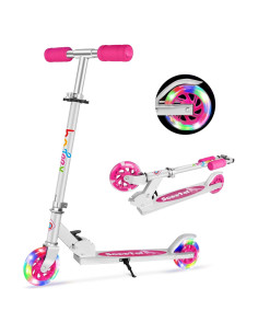 Patinete Plegable BELEEV V1 para Niños Rosa 3 Alturas Ajustables