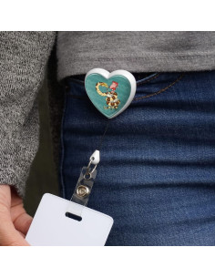 Correa Retráctil Insignia Corazón Graphics & More 0.9m 2