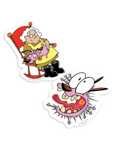 Calcomanías Coleccionables Coraje el Perro Cobarde Popfunk