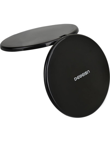 Espejo Cosmético Compacto Deweisn 10x Aumento Negro 10.16 cm