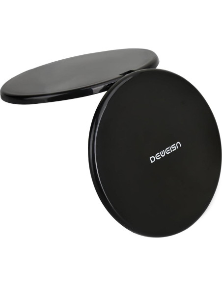 Espejo Cosmético Compacto Deweisn 10x Aumento Negro 10.16 cm