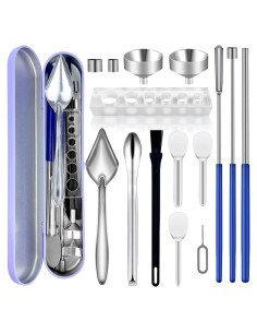 Kit de herramientas de laboratorio 16 piezas LELELUK - Acero inoxidable y aluminio