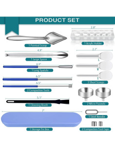 Kit de herramientas de laboratorio 16 piezas LELELUK - Acero inoxidable y aluminio 2