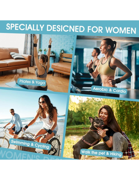 Pesas de Muñeca y Tobillo Grednfhat Ajustables 0.9kg