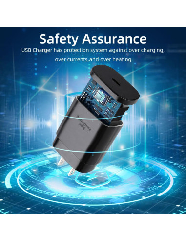 Cargador USB Tipo C 30W Eaxxfly para iPhone y Samsung