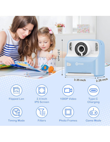 Cámara Instantánea Contixo KC2A para Niños 12MP Azul