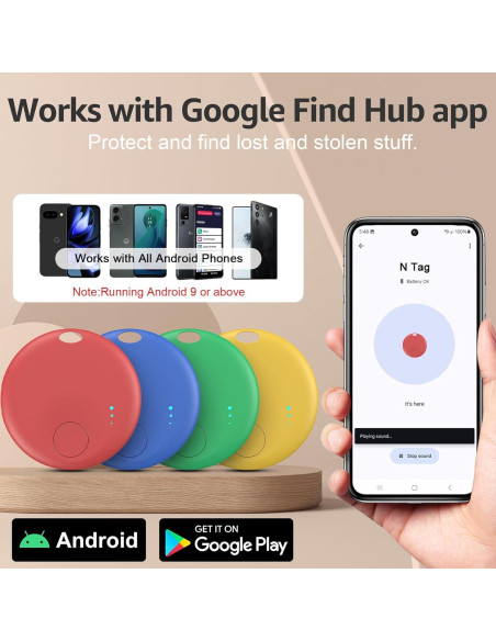 Etiquetas Inteligentes LocGuaxrd - Paquete de 4 para Android