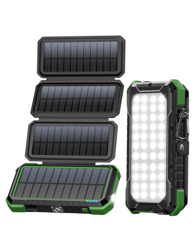 Cargador Solar Portátil BLAVOR 20000mAh 4 Paneles Plegables