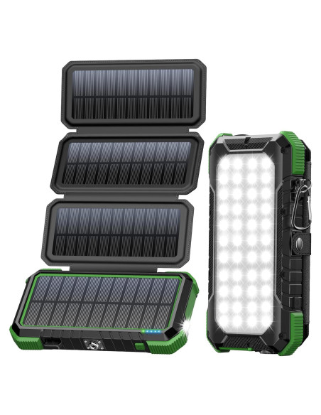 Cargador Solar Portátil BLAVOR 20000mAh 4 Paneles Plegables