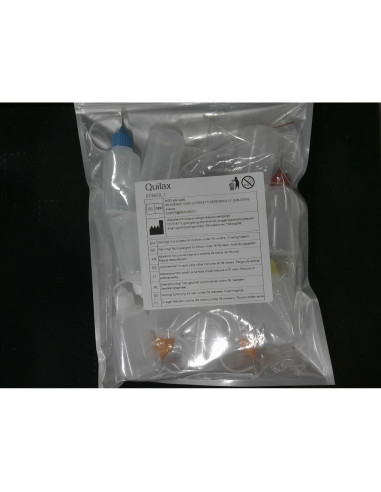 12 Botellas de Squeeze Quilax 30ml con Punta de Aguja y Embudos