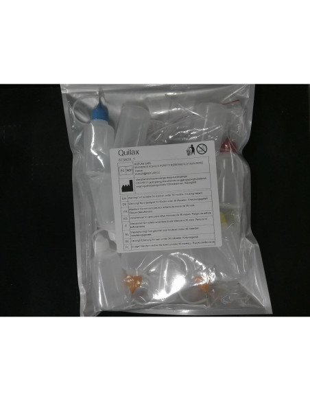 12 Botellas de Squeeze Quilax 30ml con Punta de Aguja y Embudos