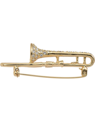 Broche de Cristal de Trompeta Spinningdaisy 5.08x1.27cm