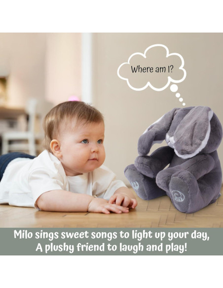 Dimple Milo Conejo Peluche Interactivo 1.27 kg - Peek-a-Boo