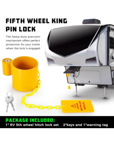 Candado de Pin de Rey Byern Auto BNA-L-01 Amarillo Alta Resistencia 2
