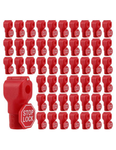 Bloqueos Antirrobo FUNSUEI 150 PCS 6mm Rojo para Ganchos