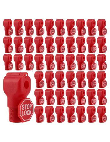Bloqueos Antirrobo FUNSUEI 150 PCS 6mm Rojo para Ganchos