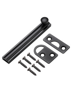 Cerrojo Deslizante de Latón Faddare 10.16 cm Negro Seguridad