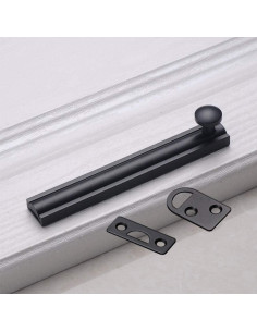Cerrojo Deslizante de Latón Faddare 10.16 cm Negro Seguridad 2