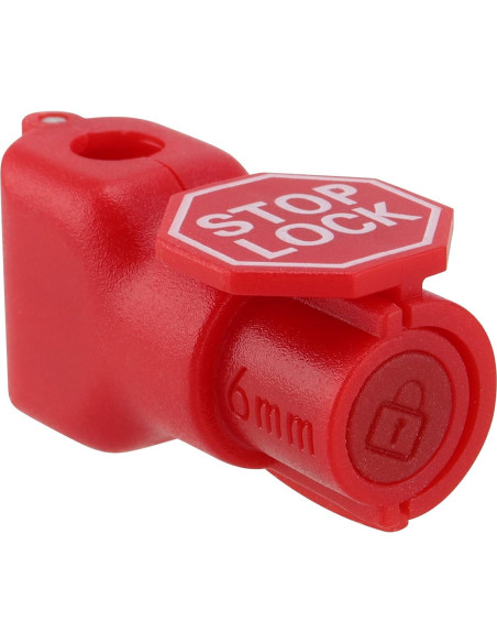 Bloqueos Antirrobo FUNSUEI 150 PCS 6mm Rojo para Ganchos