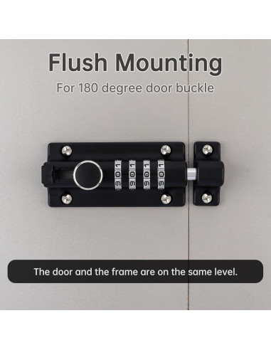 Cerrojo de Combinación HOJLKLD 4 Dígitos Zinc Negro