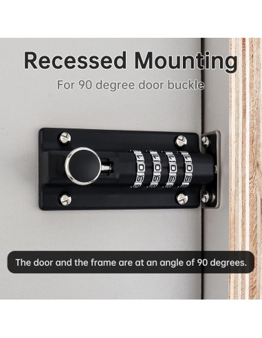 Cerrojo de Combinación HOJLKLD 4 Dígitos Zinc Negro