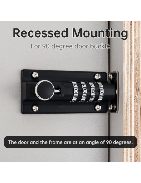 Cerrojo de Combinación HOJLKLD 4 Dígitos Zinc Negro