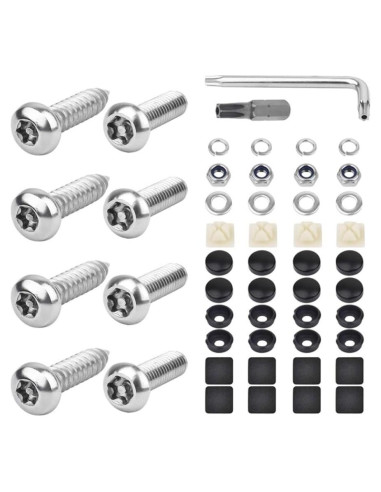 Kit Tornillos Antirrobo M6 YGDMD para Placas de Licencia
