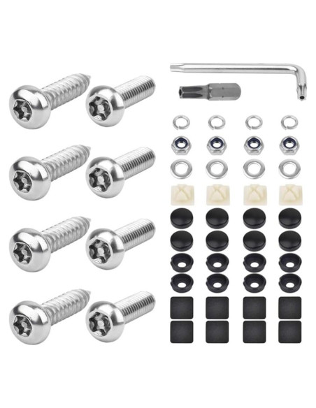 Kit Tornillos Antirrobo M6 YGDMD para Placas de Licencia