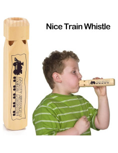 Silbato de Madera SIRENITA 4 Tonos para Niños 19x3.5cm 2