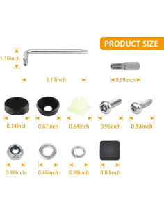 Kit Tornillos Antirrobo M6 YGDMD para Placas de Licencia 2