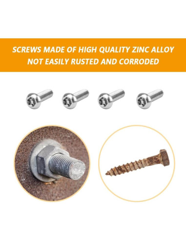 Kit Tornillos Antirrobo M6 YGDMD para Placas de Licencia