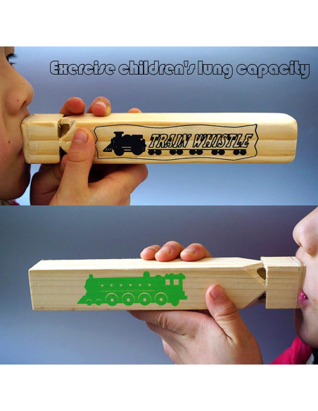 Silbato de Madera SIRENITA 4 Tonos para Niños 19x3.5cm