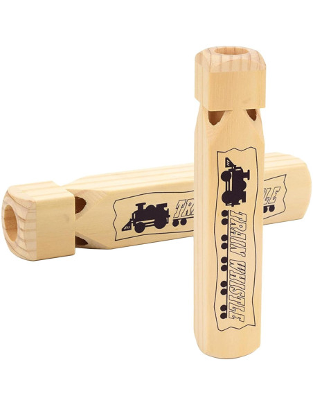 Silbato de Madera SIRENITA 4 Tonos para Niños 19x3.5cm