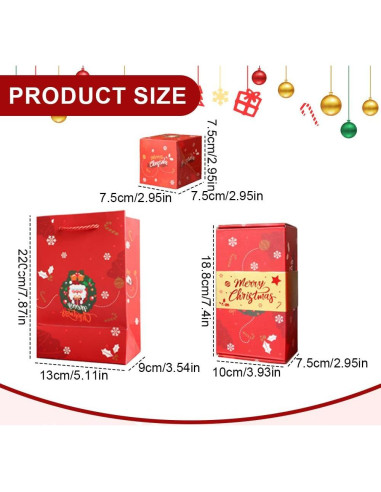 Caja de Regalo Sorpresa Explosiva Yilia Verde 6 Cajas Plegables