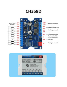 Módulo de Reproducción de Voz 80W JRGKJCP CH358D USB 2