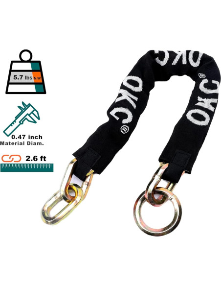 Cadena de Seguridad OKG 0.8m x 1.27cm Alta Resistencia