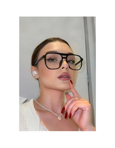 Gafas de Lente Claro Bouryo para Mujeres - Protección UV y Luz Azul