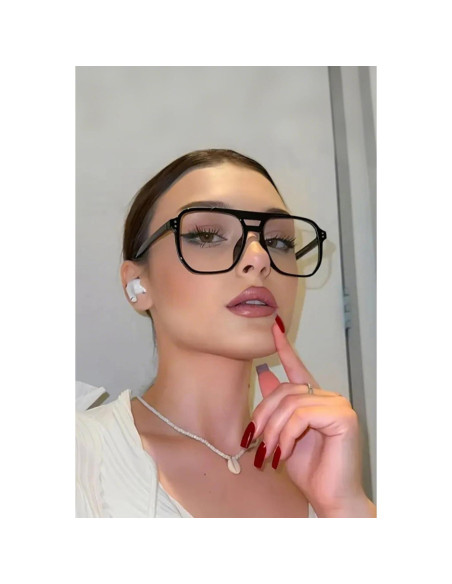 Gafas de Lente Claro Bouryo para Mujeres - Protección UV y Luz Azul