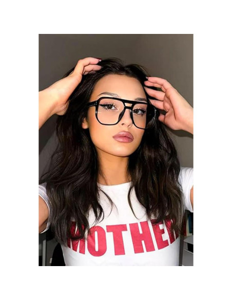 Gafas de Lente Claro Bouryo para Mujeres - Protección UV y Luz Azul