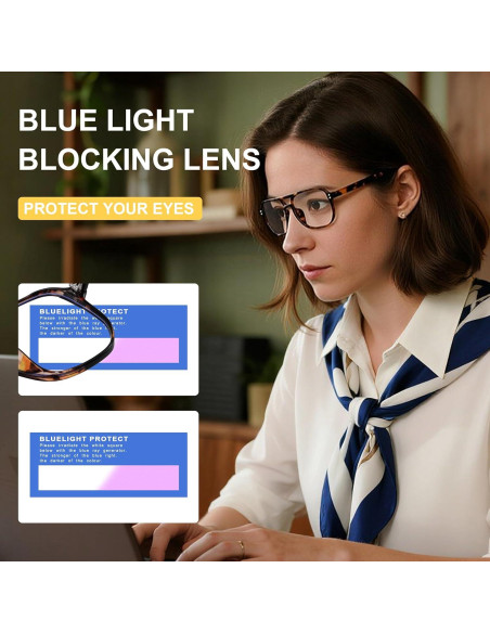 Gafas de Lente Claro Bouryo para Mujeres - Protección UV y Luz Azul