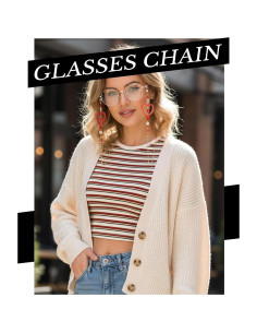 Cadena de Gafas con Perlas Fresa - Soporte Elegante para Mujeres 2