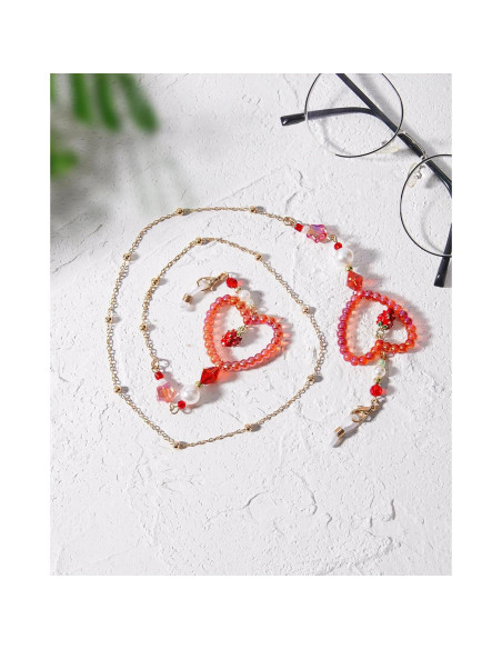Cadena de Gafas con Perlas Fresa - Soporte Elegante para Mujeres