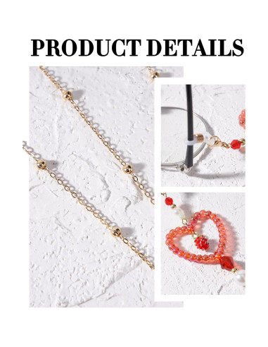 Cadena de Gafas con Perlas Fresa - Soporte Elegante para Mujeres